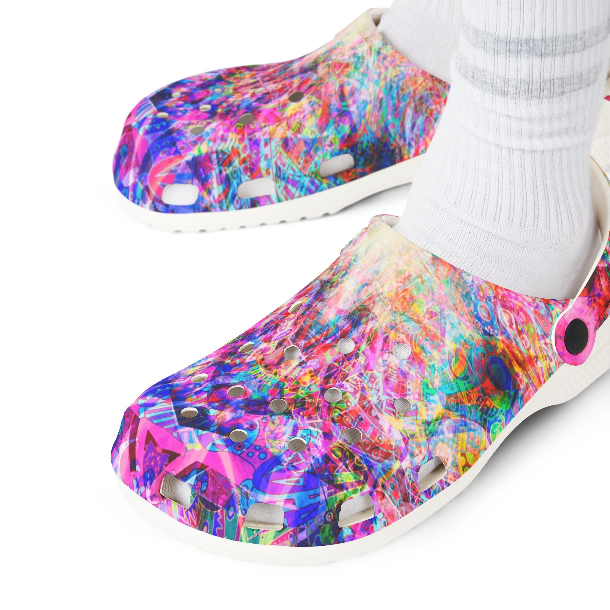 Arashaya - Colorful Confetti EVA Foam Clogs — Lightweight Slip-On Garden Shoes