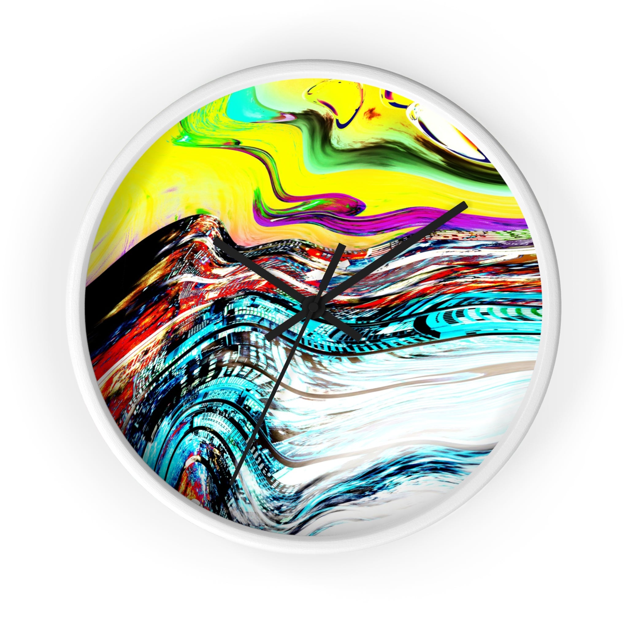 Slip And Slide Wall Clock — Colorful Modern Home Decor