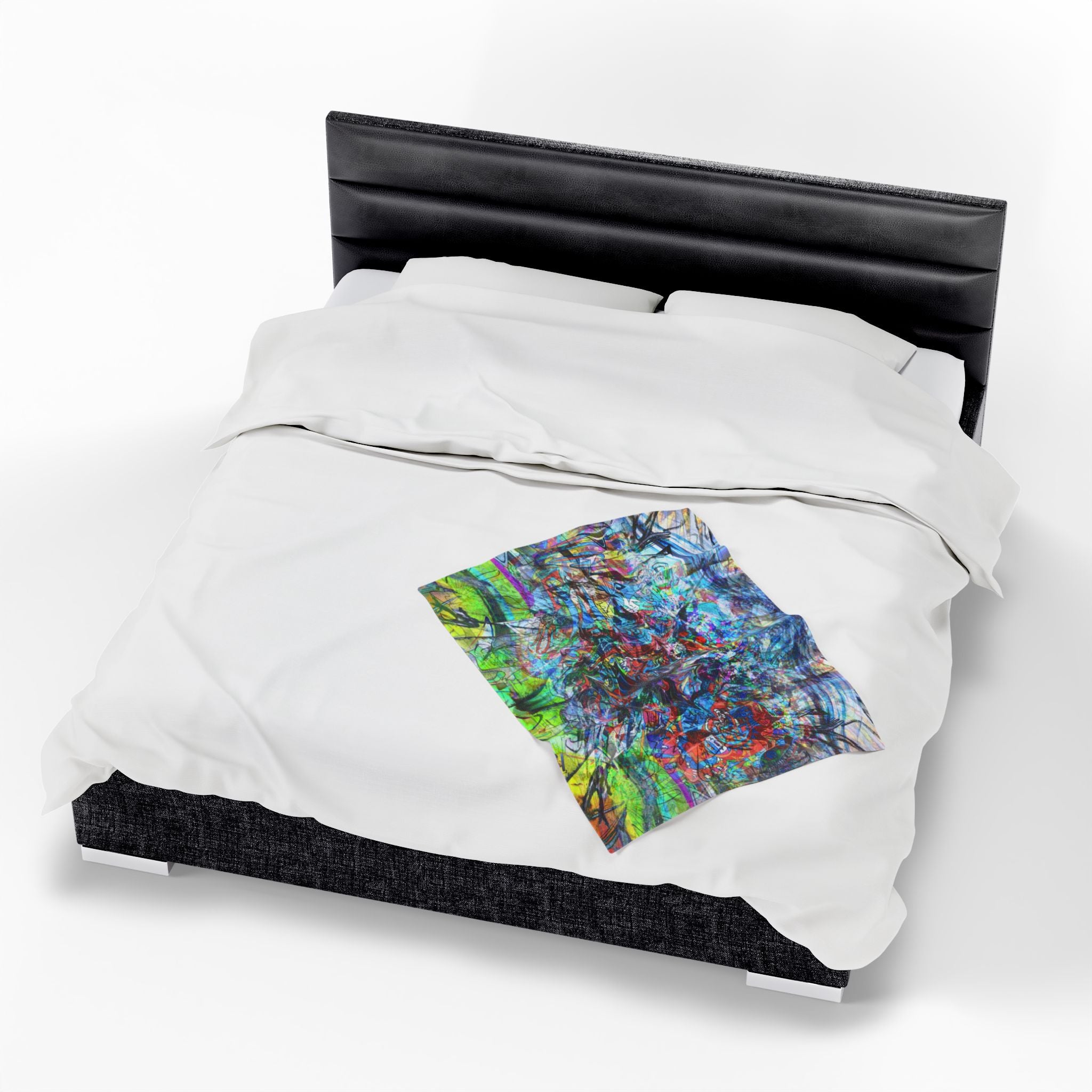 Now You're Stuck 44 Plush Blanket – Vibrant Psychedelic Throw for Home, Dorm & Gifts