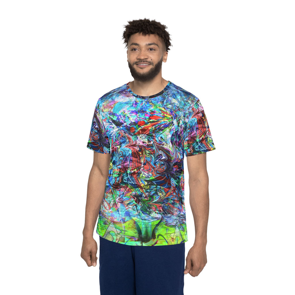 Now You're Stuck 44 - Abstract Neon Graffiti Sports Jersey — Men's All-Over Print