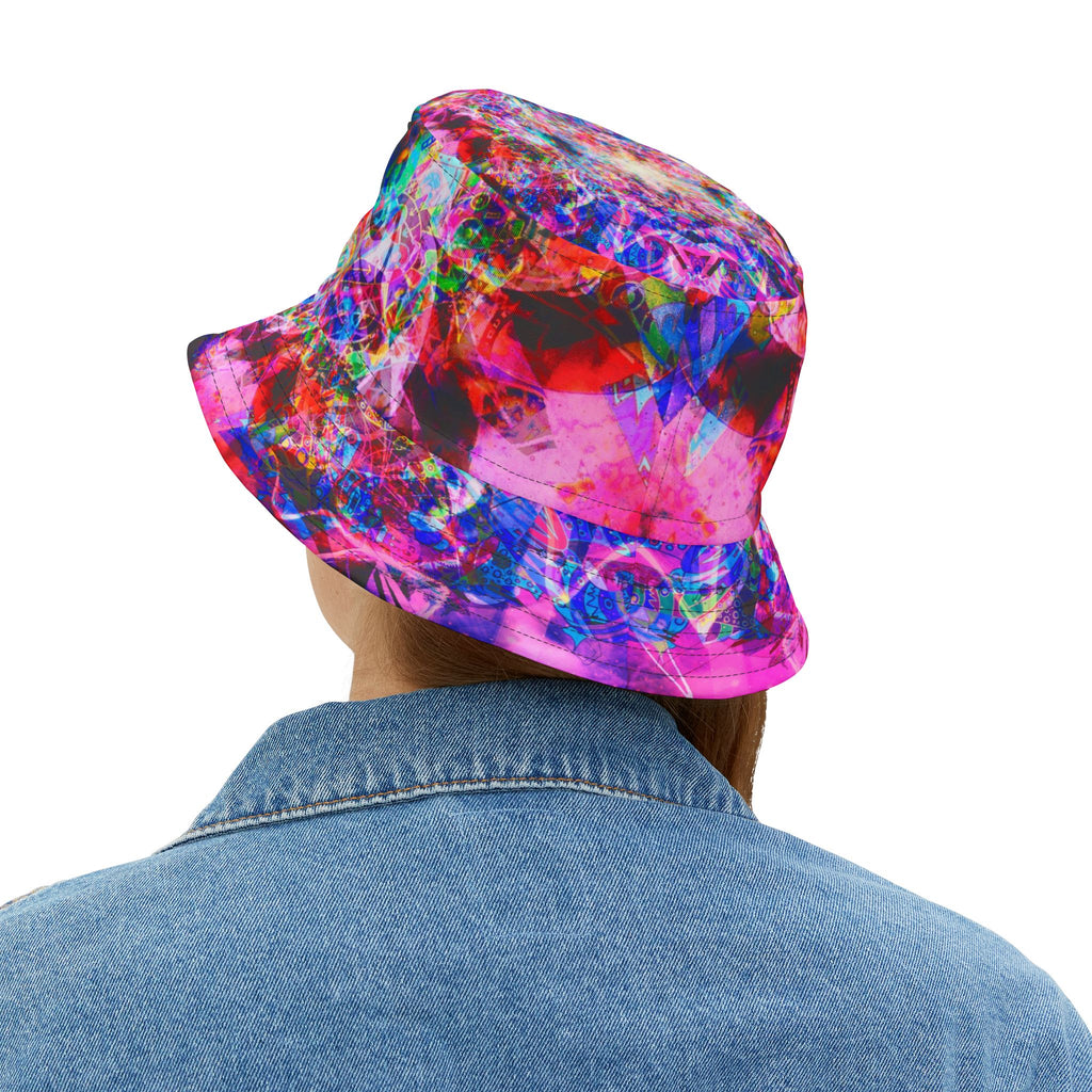 Arashaya Bucket Hat — Vibrant Abstract AOP Sun Hat