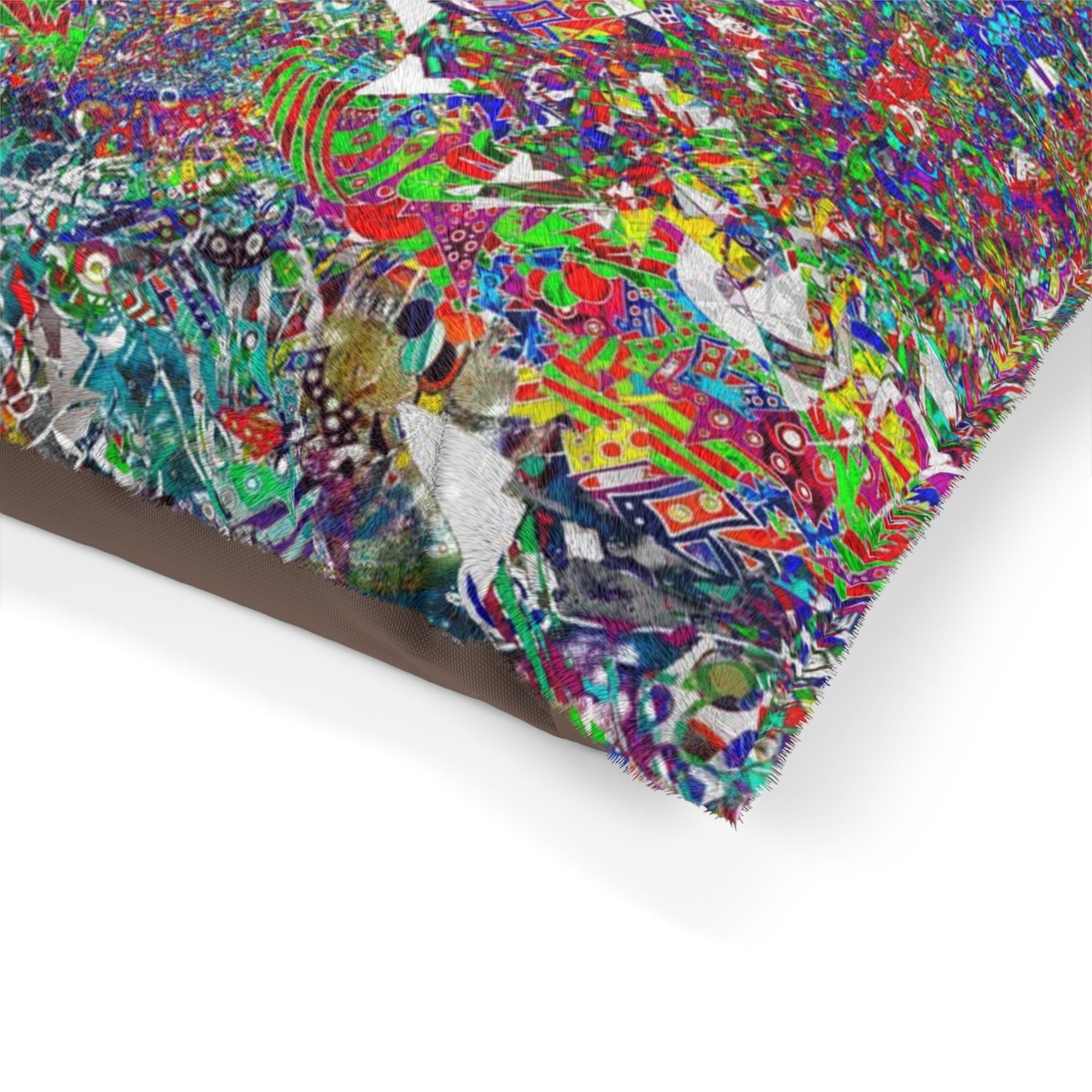 D Tizzle - Colorful Kaleidoscope Pet Bed - Vibrant Abstract Dog & Cat Cushion