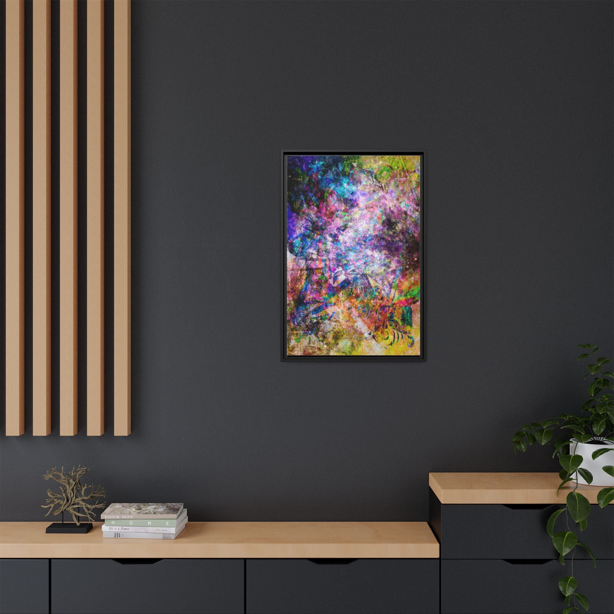 Space Shower 2 Canvas Art – Vibrant Textured Wall Décor