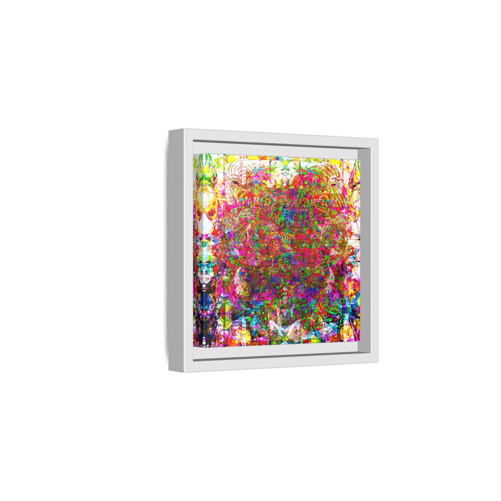 Neon Swirl Party Extravaganza Canvas Art — Vibrant Kaleidoscope Wall Print
