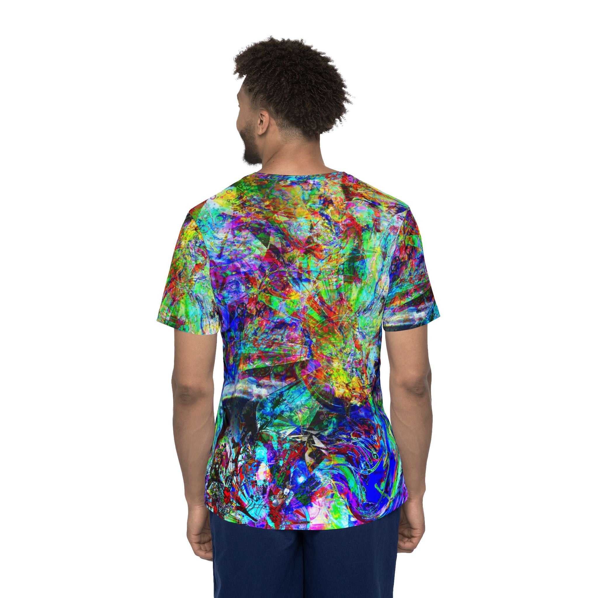 Barfing Beautifully - Abstract Neon Splash Men's Sports Jersey