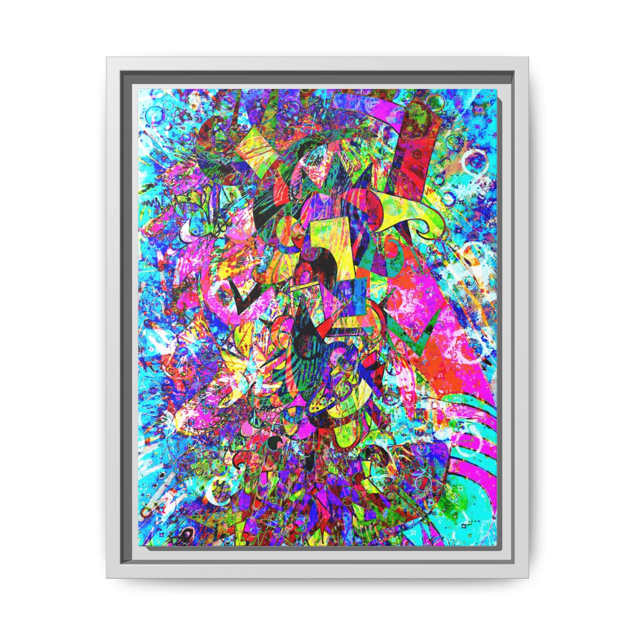 Love Monster Matte Canvas, Framed (Multi-color)