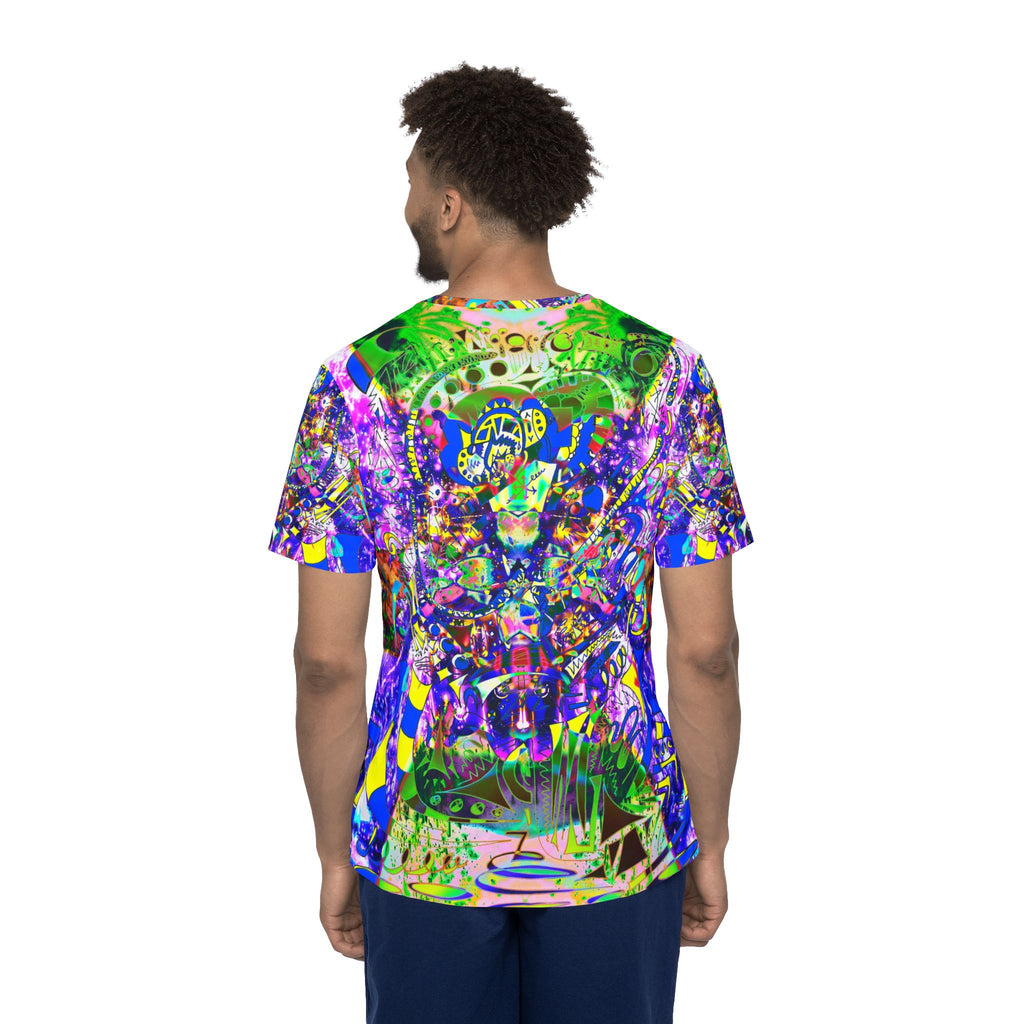 Alien Darkness 9 Psychedelic All-Over Print Men’s Jersey — Neon Abstract Love