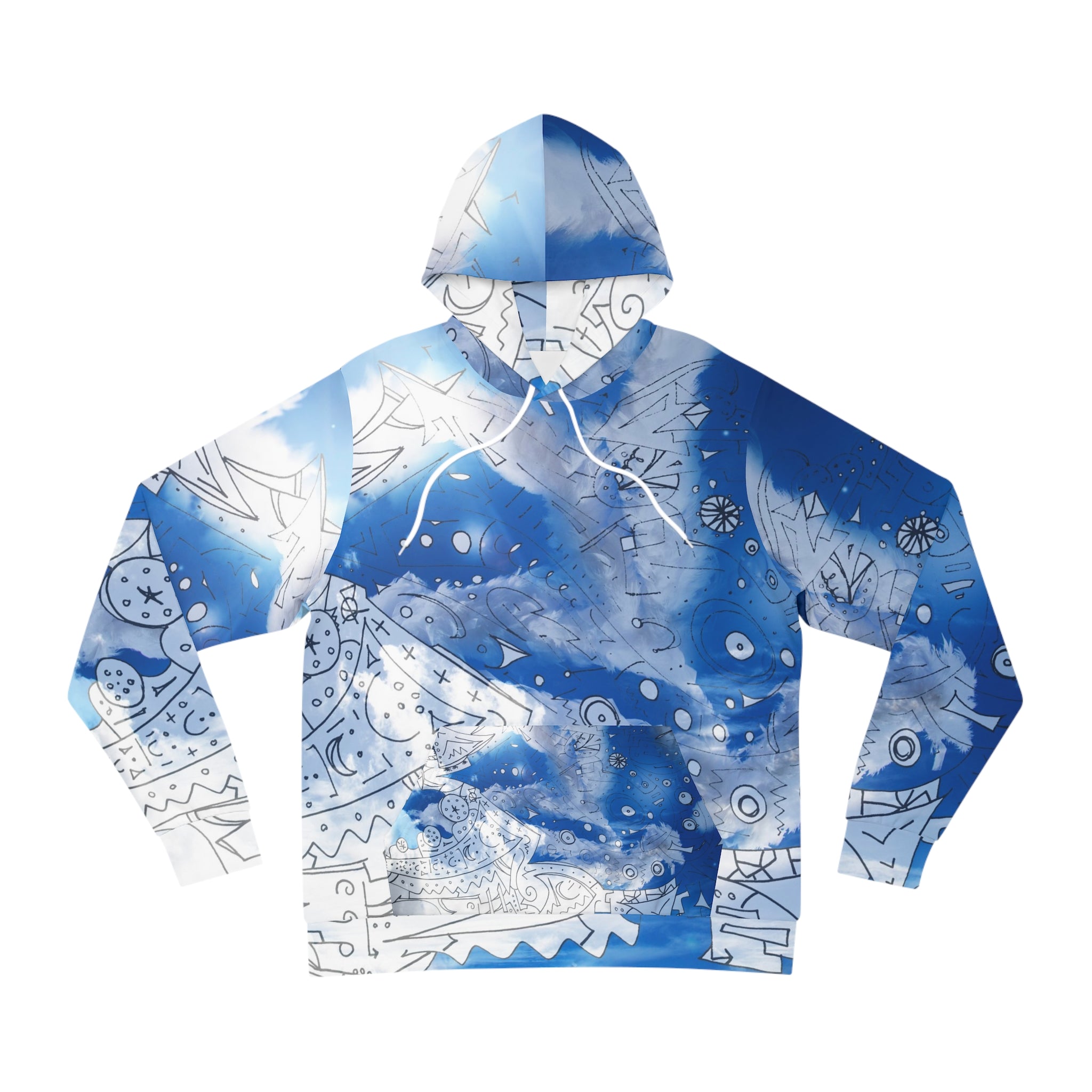 White Heaven White Clouds Hoodie — All-Over Print Fashion Hoodie