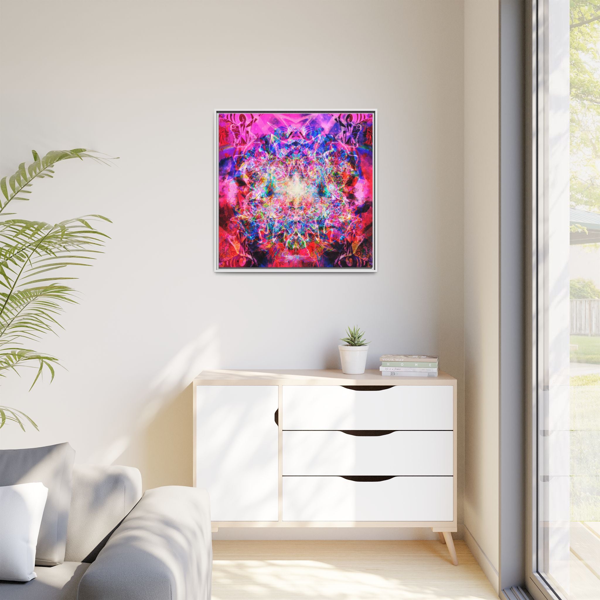 Arashaya Framed Canvas — Vibrant Psychedelic Wall Art
