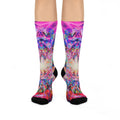 Arashaya Cushioned Crew Socks — Colorful Abstract Visionary Sock Art