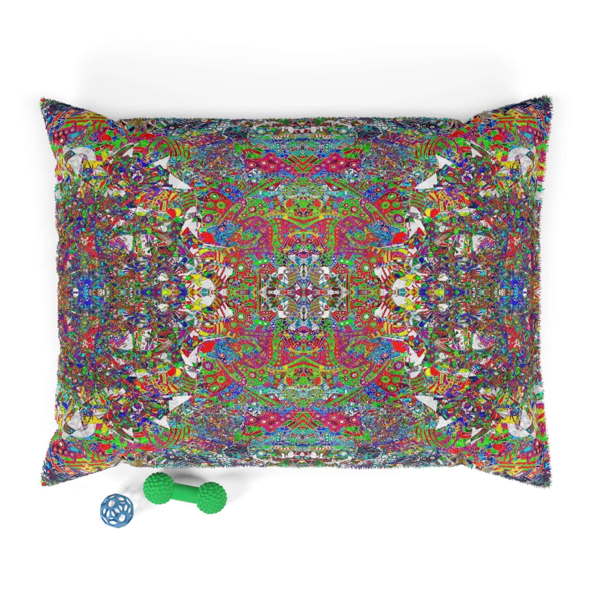 D Tizzle - Colorful Kaleidoscope Pet Bed - Vibrant Abstract Dog & Cat Cushion
