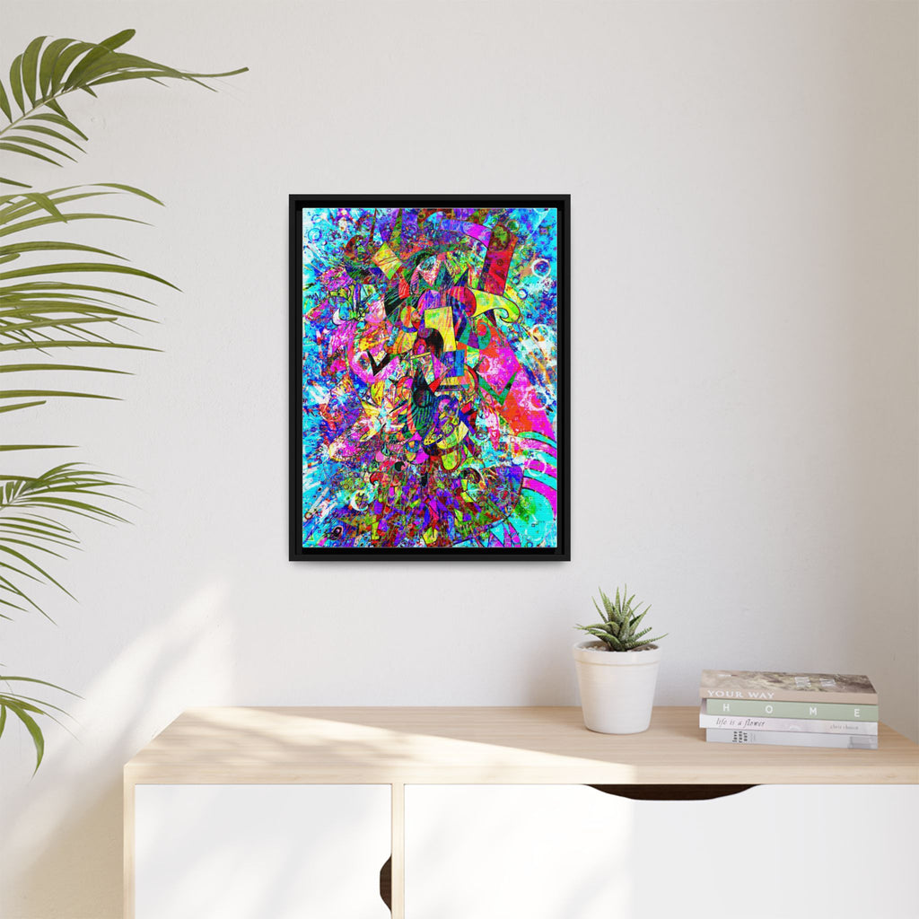 Love Monster Matte Canvas, Framed (Multi-color)