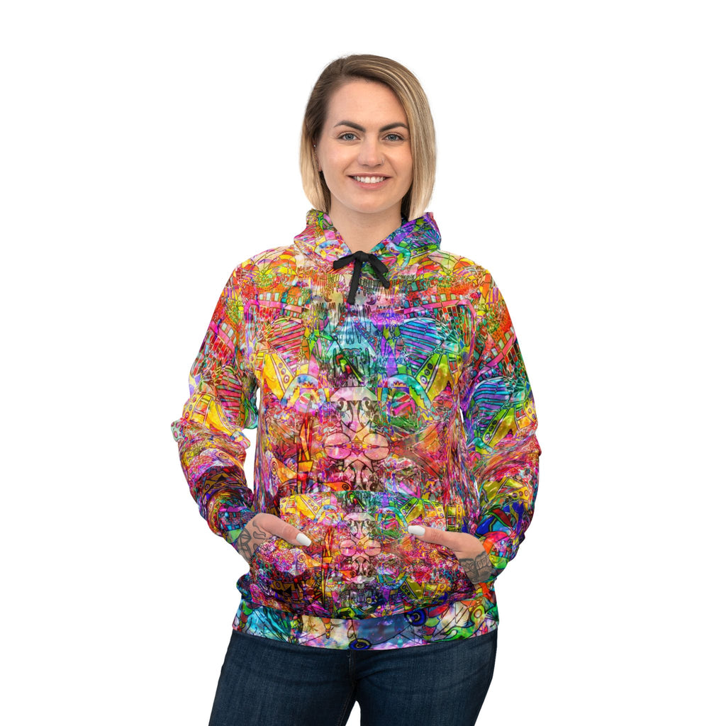 Dance Like There's No Tomorrow - Vibrant Abstract All-Over Print Hoodie