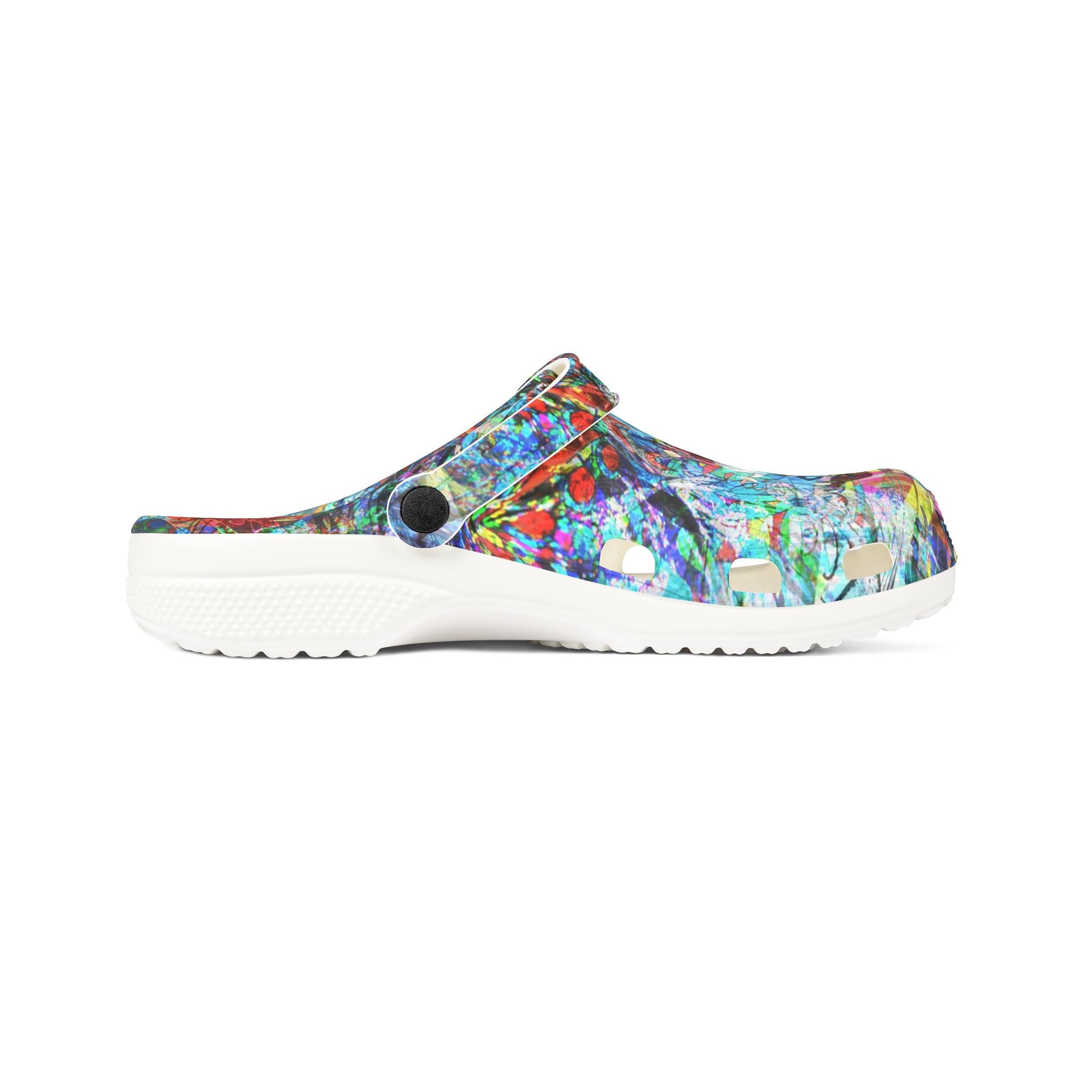 Now You're Stuck 44 - Colorful Abstract EVA Foam Clogs – Vibrant All-Over-Print Garden Shoes