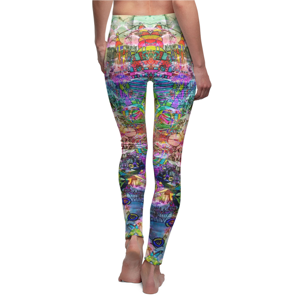 Dance Like There's No Tomorrow Psychedelic Kaleidoscope Leggings — Women's All-Over-Print Casual Leggings