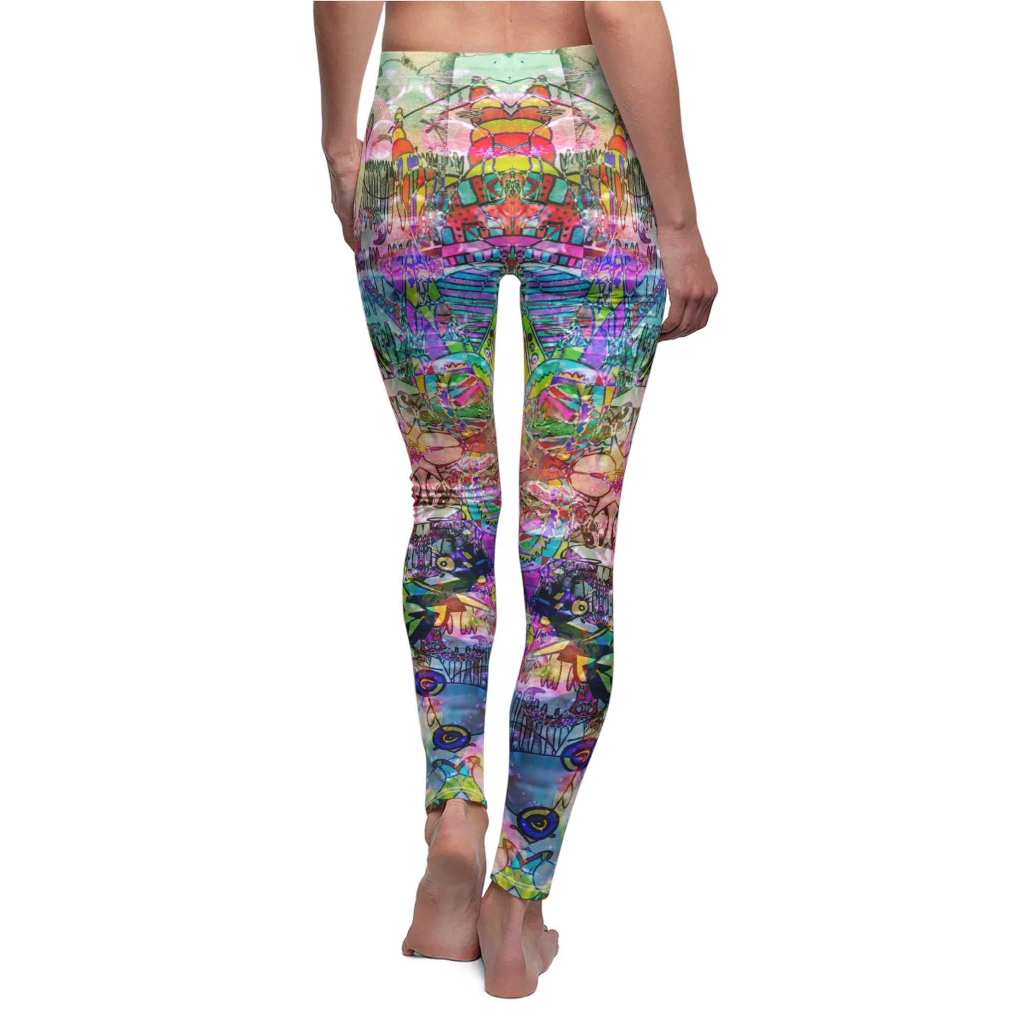 Dance Like There's No Tomorrow Psychedelic Kaleidoscope Leggings — Women's All-Over-Print Casual Leggings
