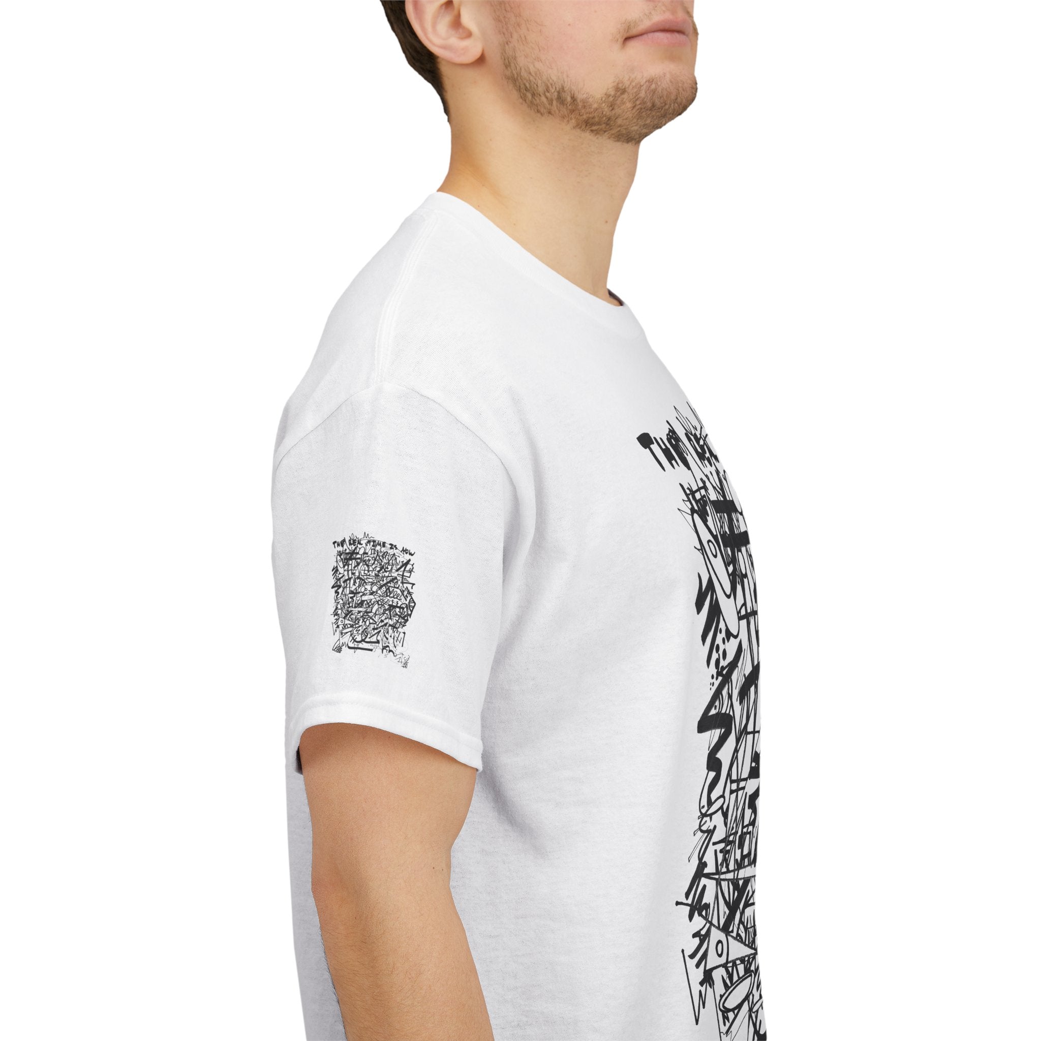 THE REAL TIME IS NOW (Black And White) T‑Shirt