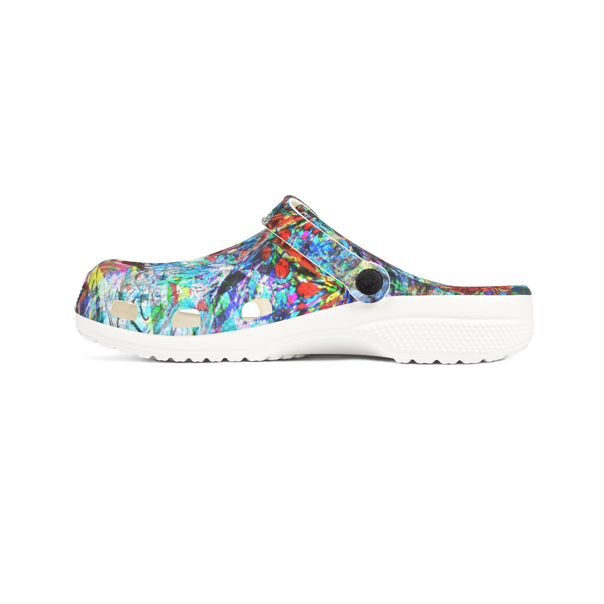 Now You're Stuck 44 - Colorful Abstract EVA Foam Clogs – Vibrant All-Over-Print Garden Shoes