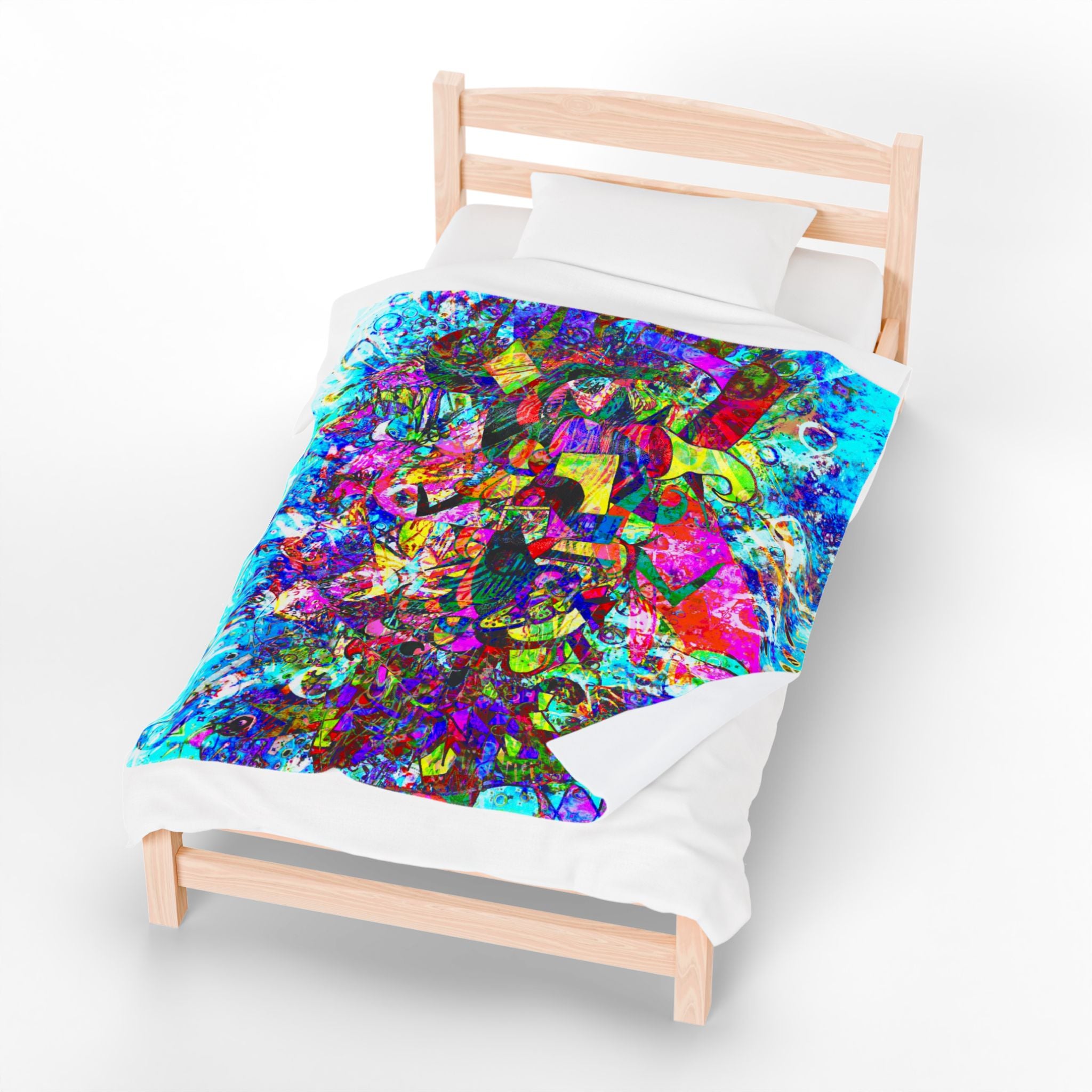 Love Monster Plush Blanket — Vibrant Psychedelic Throw for Home & Gifts