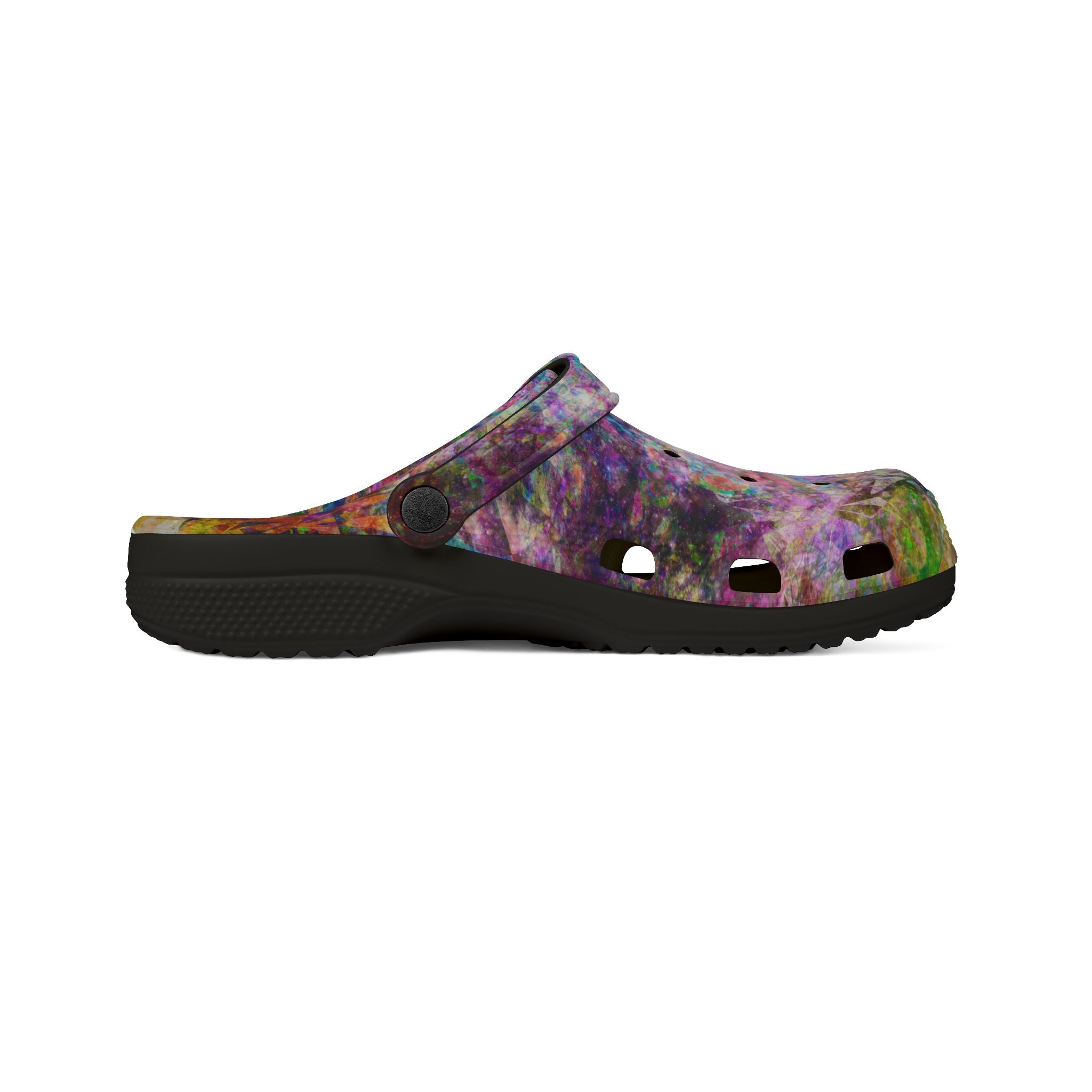 Space Shower 2 - Galaxy Confetti EVA Clogs — Colorful Slip-On Garden Shoes