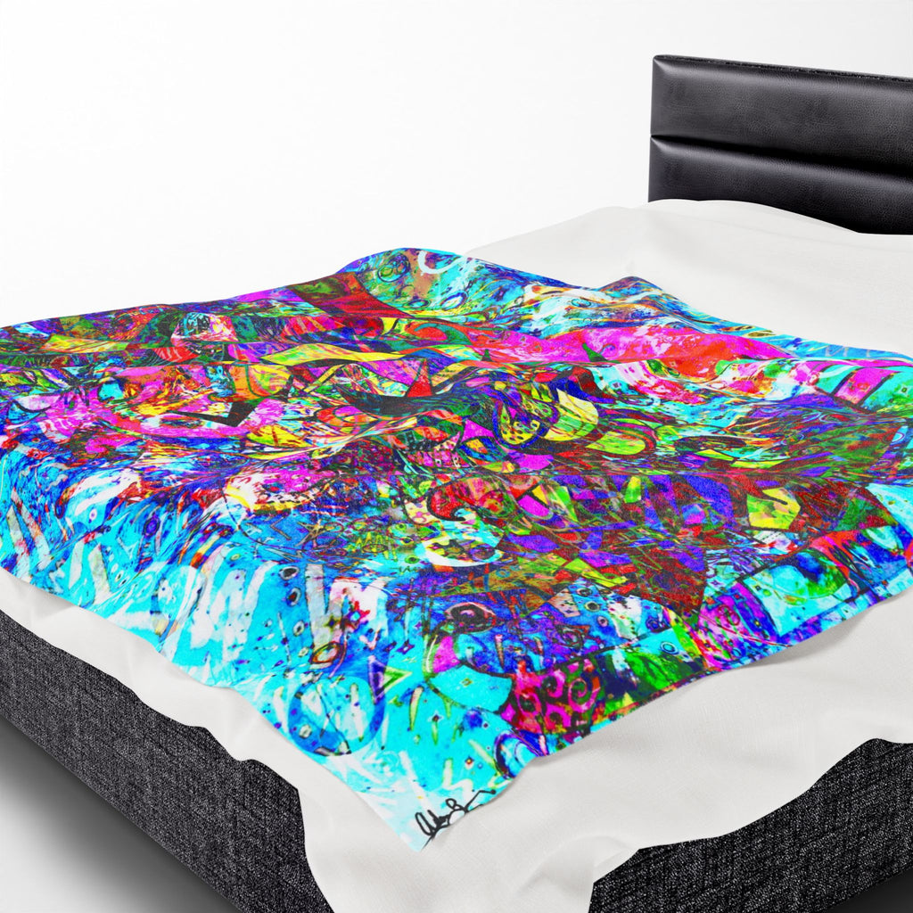 Love Monster Plush Blanket — Vibrant Psychedelic Throw for Home & Gifts