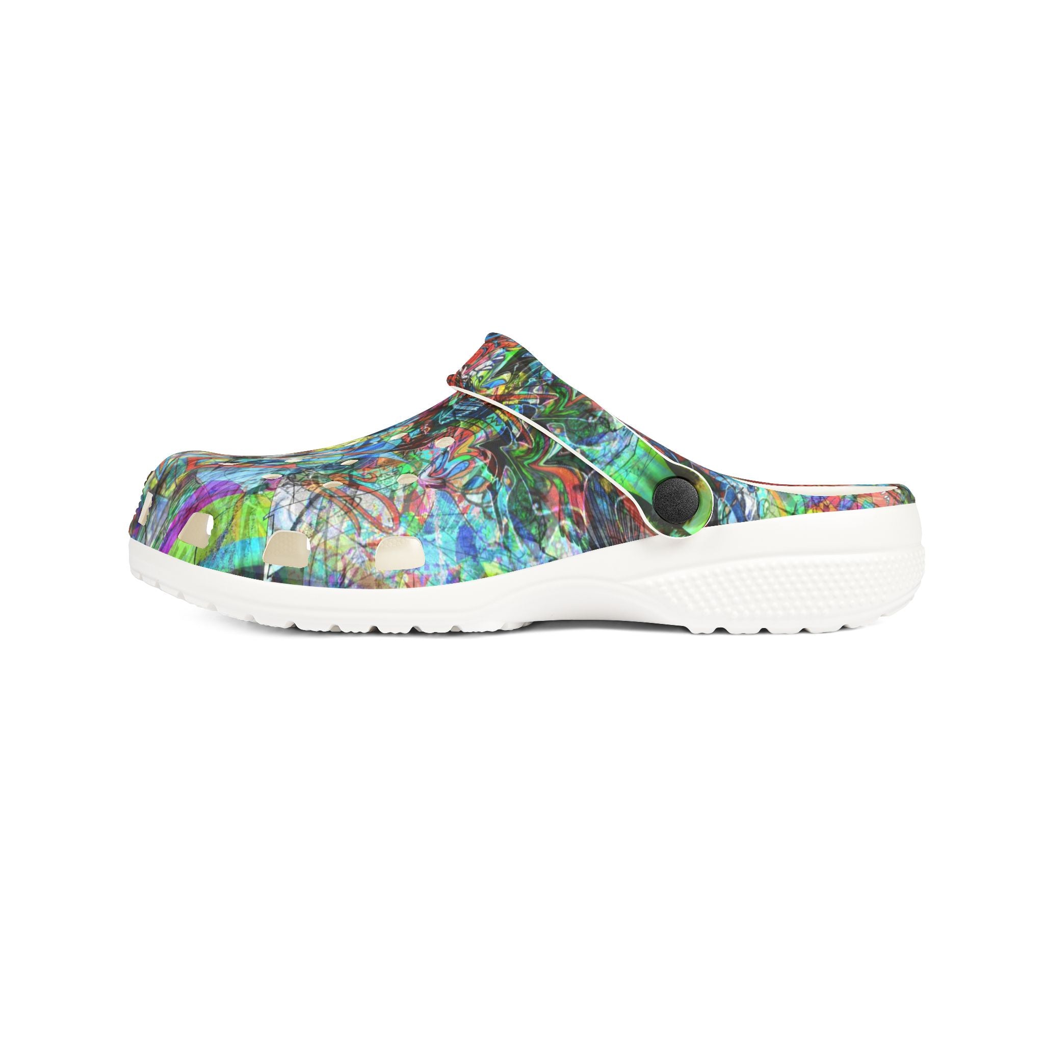 Now You're Stuck 44 - Colorful Abstract EVA Foam Clogs – Vibrant All-Over-Print Garden Shoes