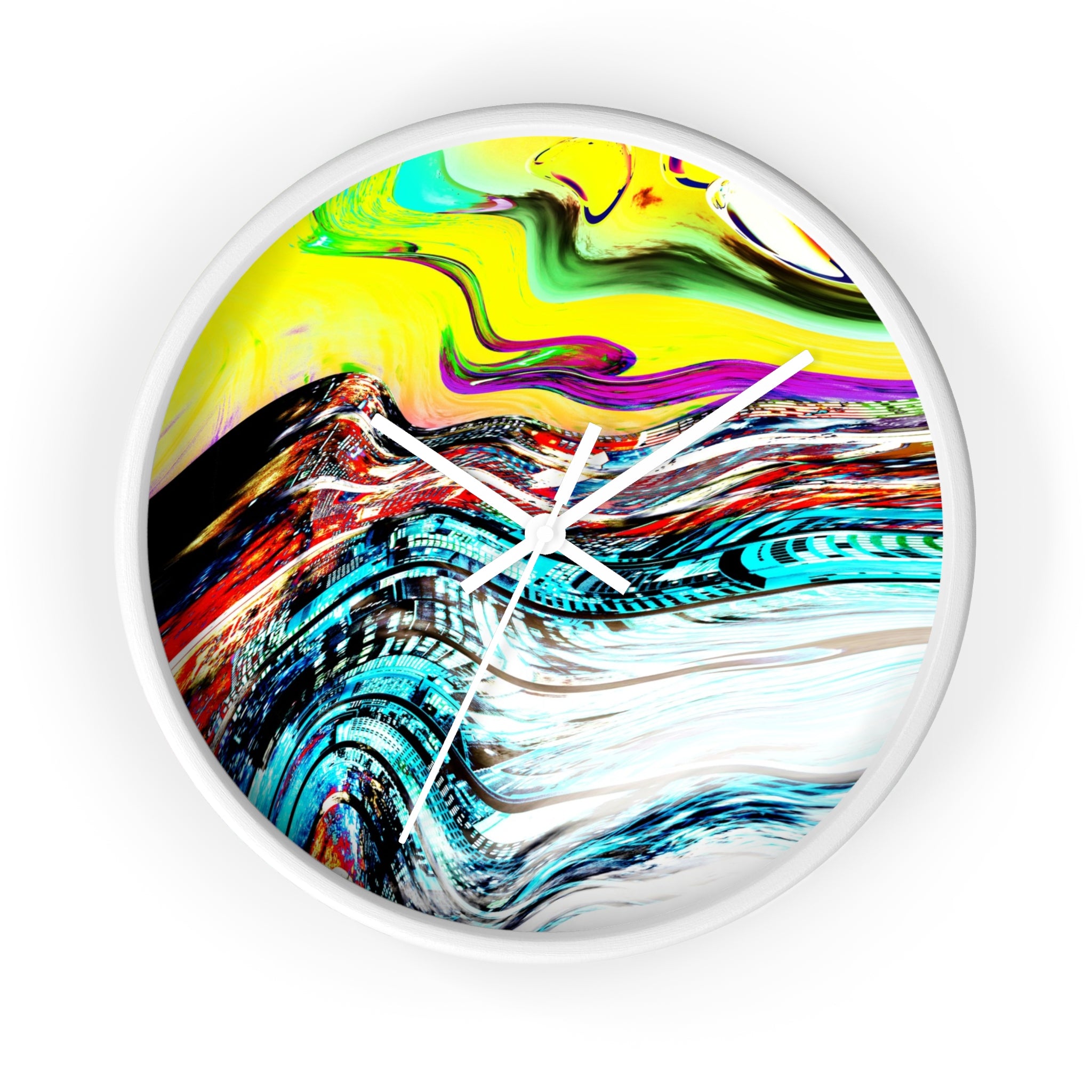 Slip And Slide Wall Clock — Colorful Modern Home Decor