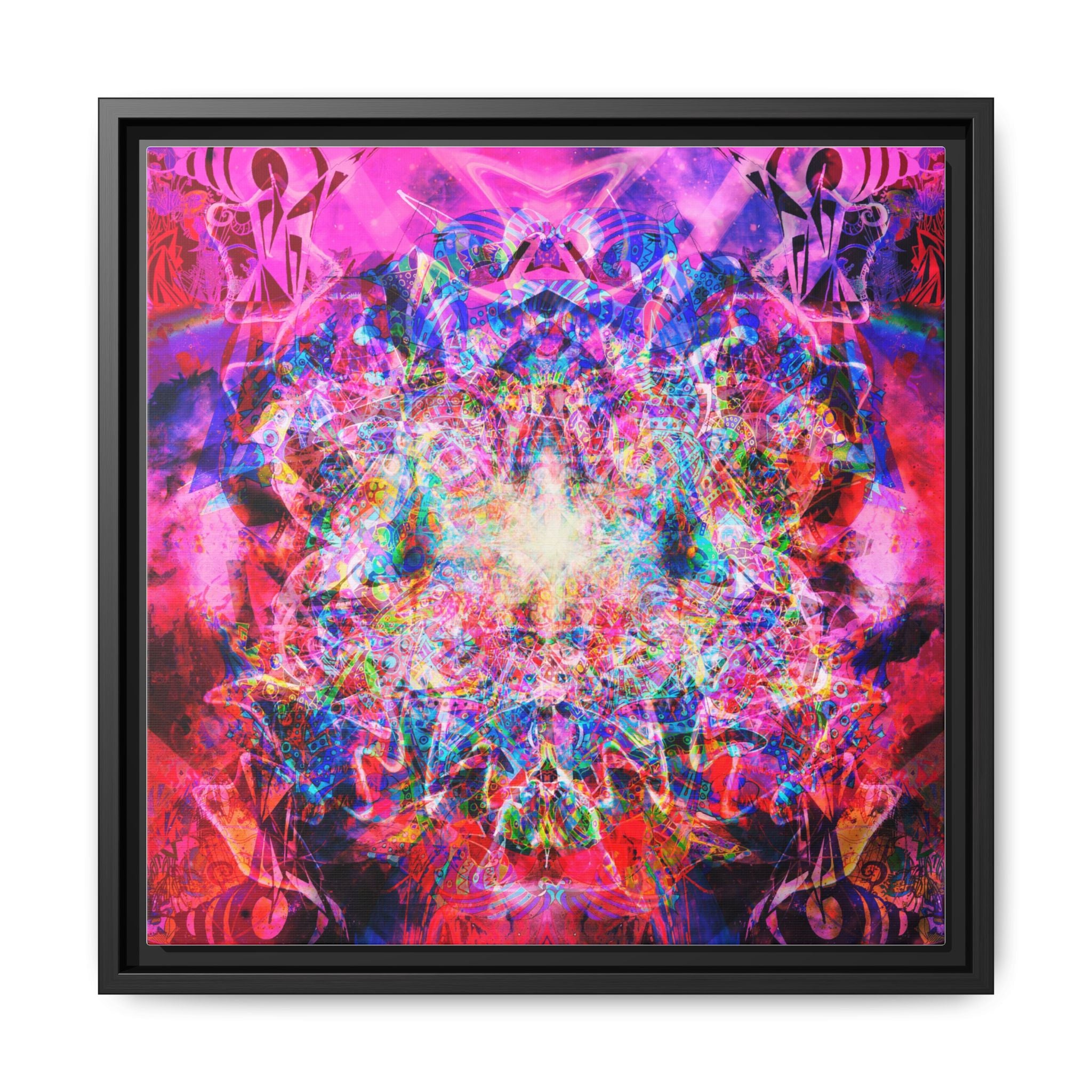 Arashaya Framed Canvas — Vibrant Psychedelic Wall Art