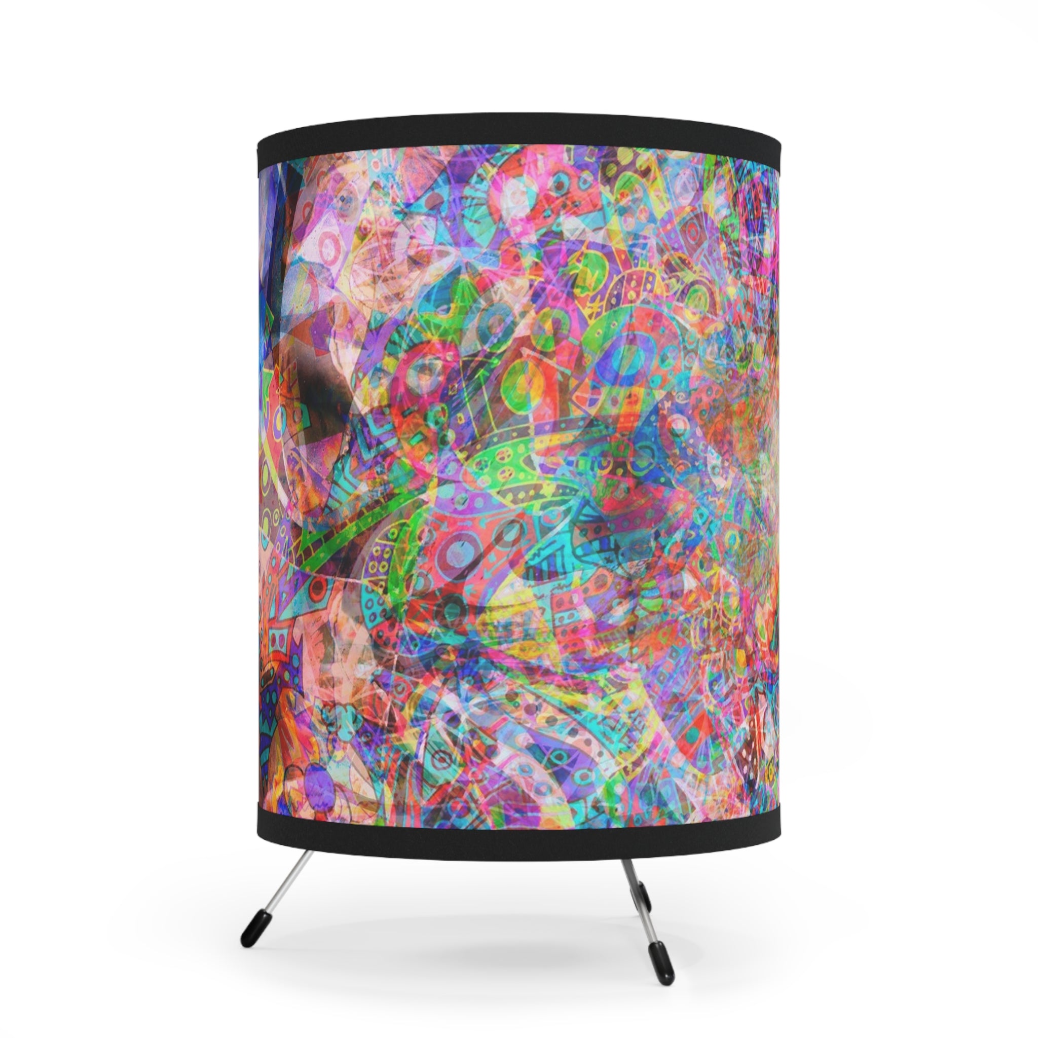 Arashaya 2 Tripod Lamp with High-Res Printed Shade, US\CA plug