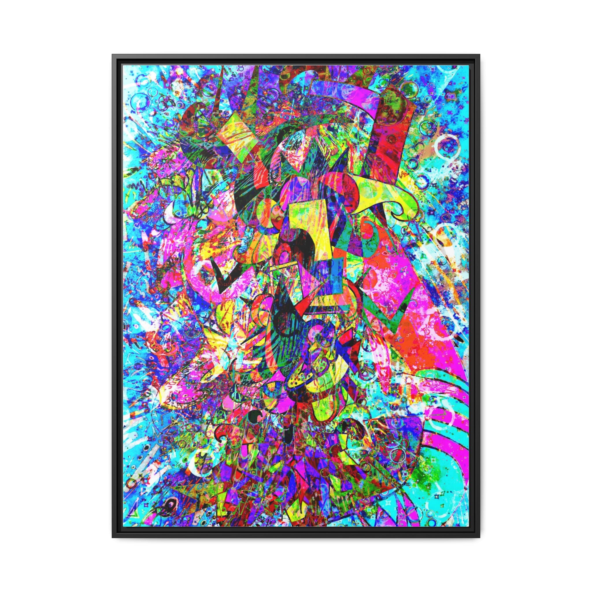 Love Monster Matte Canvas, Framed (Multi-color)
