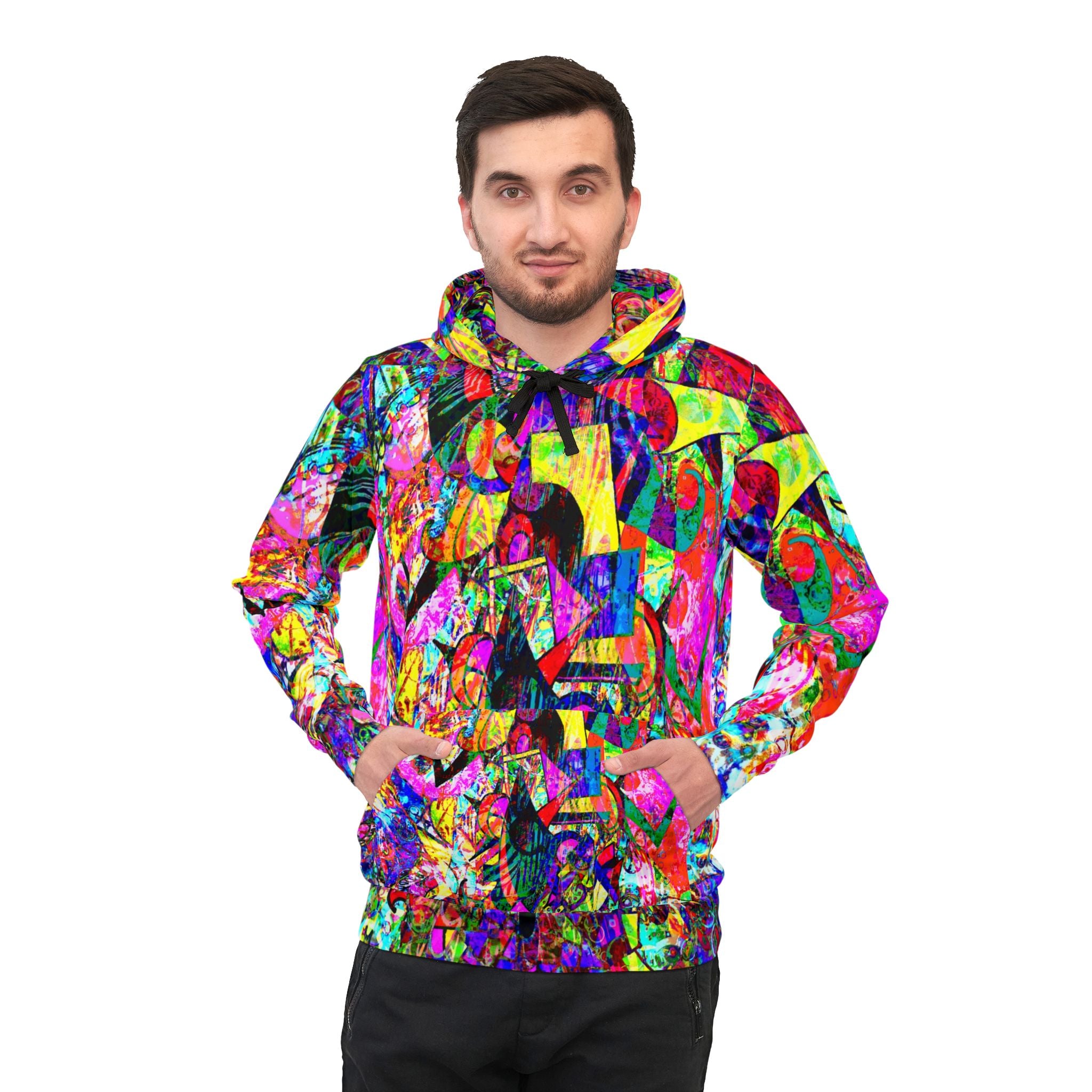 Love Monster Athletic Hoodie – Vibrant All-Over-Print Streetwear