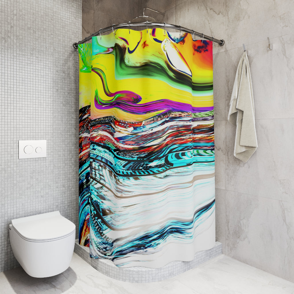 Slip And Slide Shower Curtain