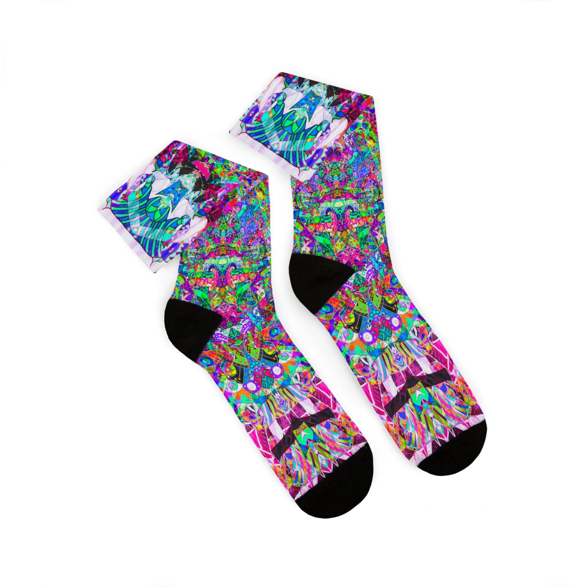 Floating Forever 2 Socks — Vibrant Tie-Dye Pattern Crew Socks