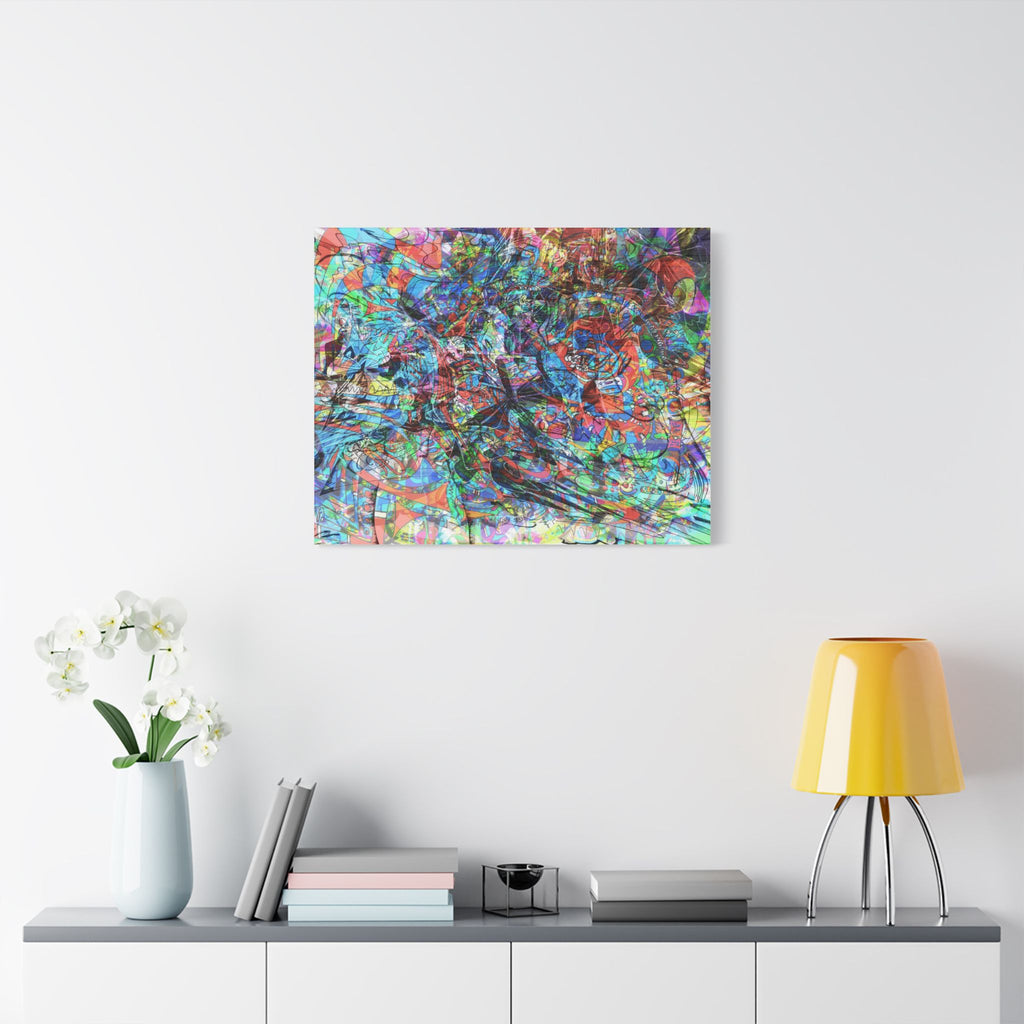 Now You're Stuck 7 Satin Canvas, Stretched