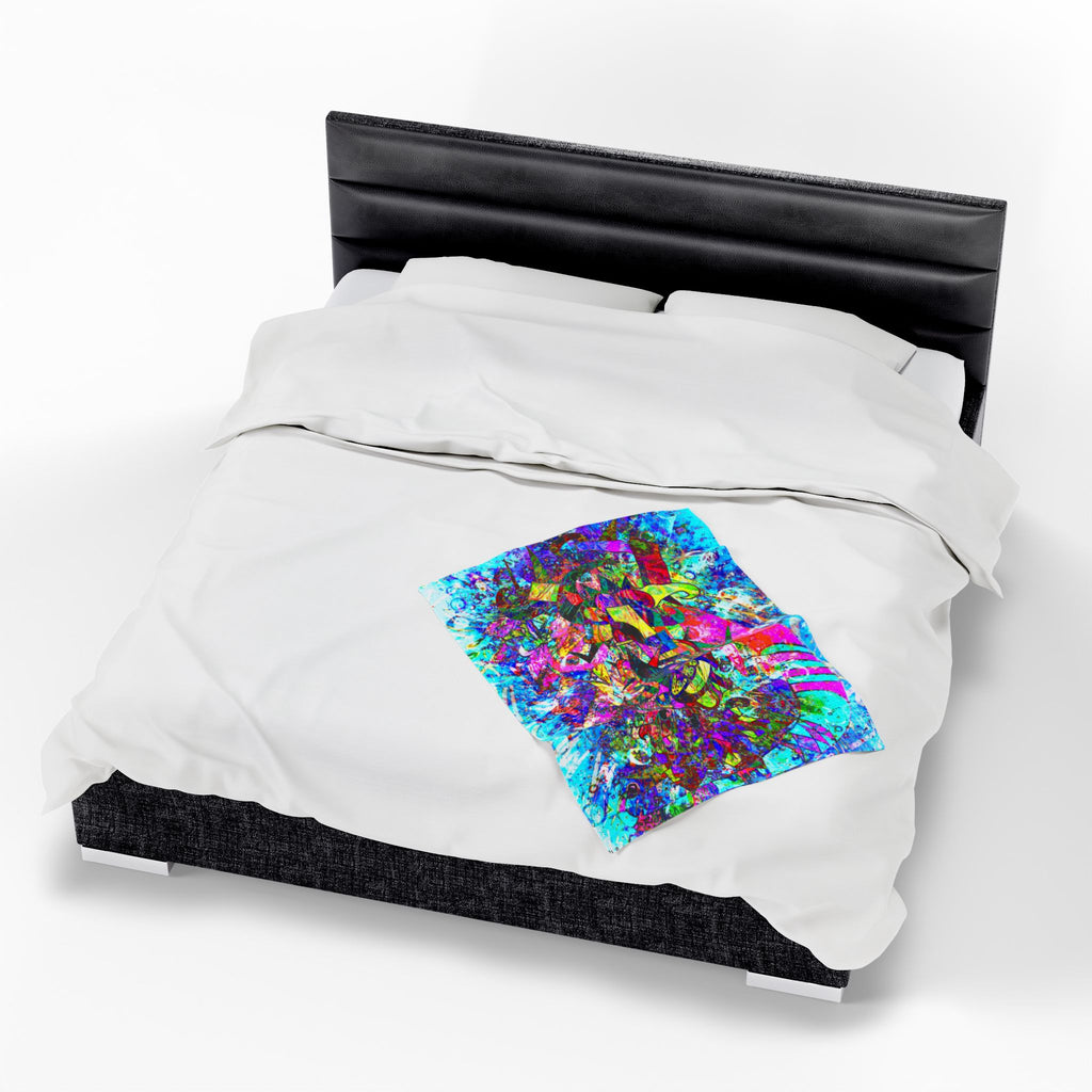 Love Monster Plush Blanket — Vibrant Psychedelic Throw for Home & Gifts