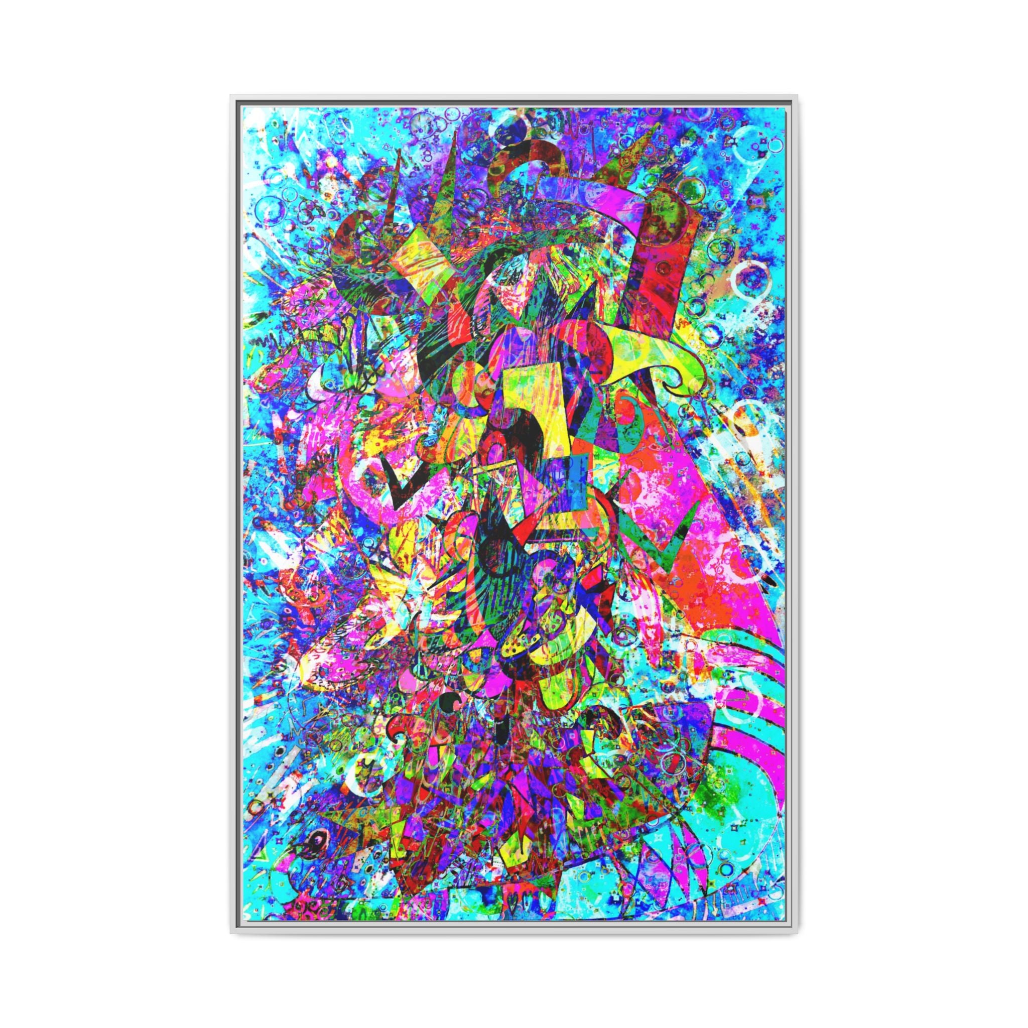 Love Monster Matte Canvas, Framed (Multi-color)