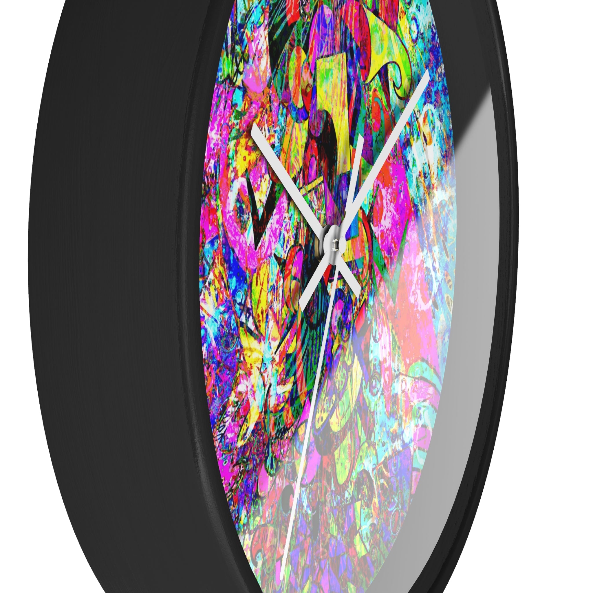 Love Monster - Psychedelic Abstract Wall Clock — Vibrant Colorful Art Clock