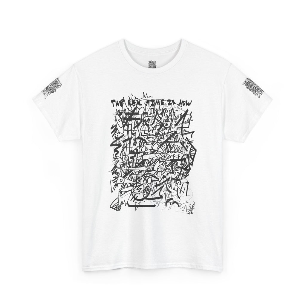 THE REAL TIME IS NOW (Black And White) T‑Shirt