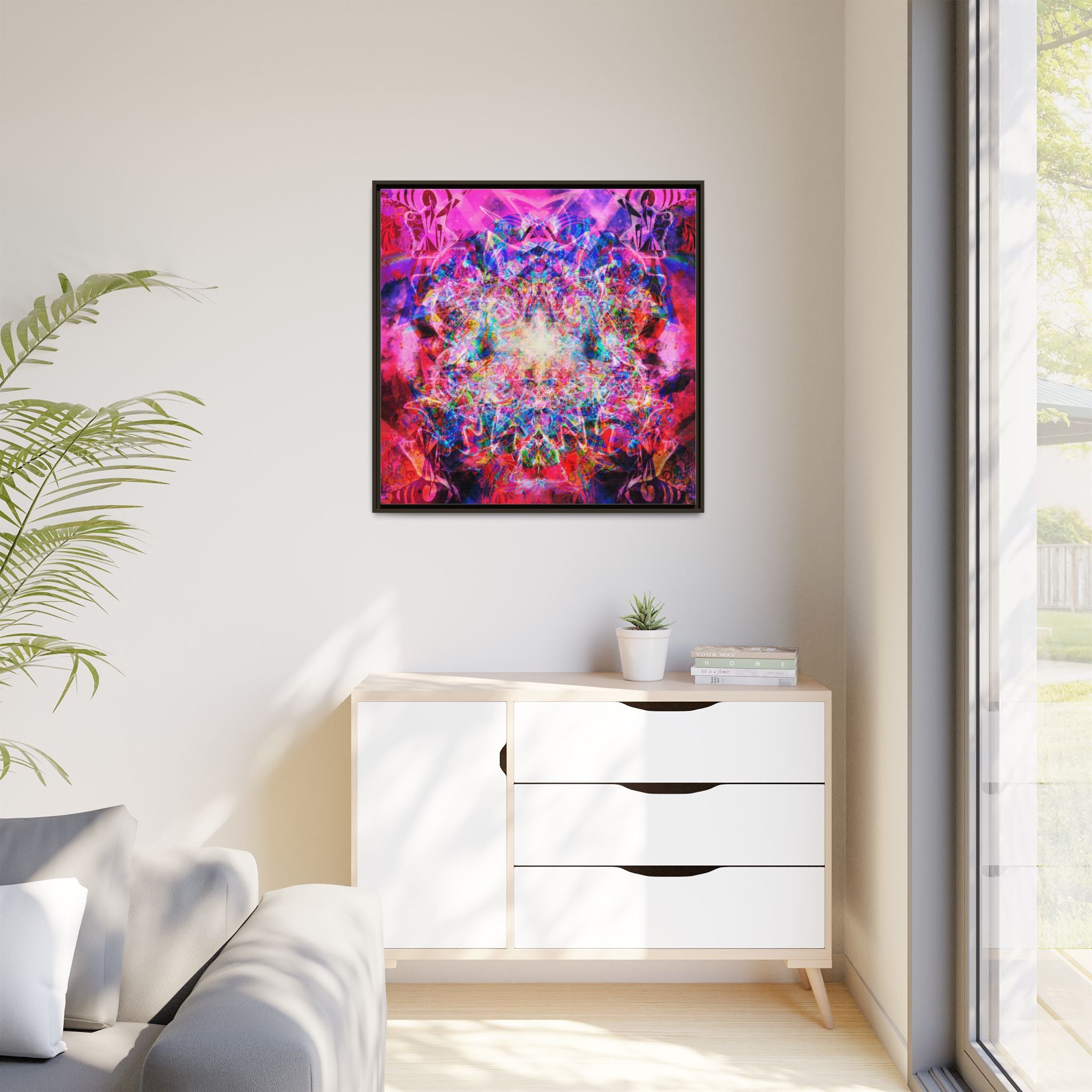 Arashaya Framed Canvas — Vibrant Psychedelic Wall Art