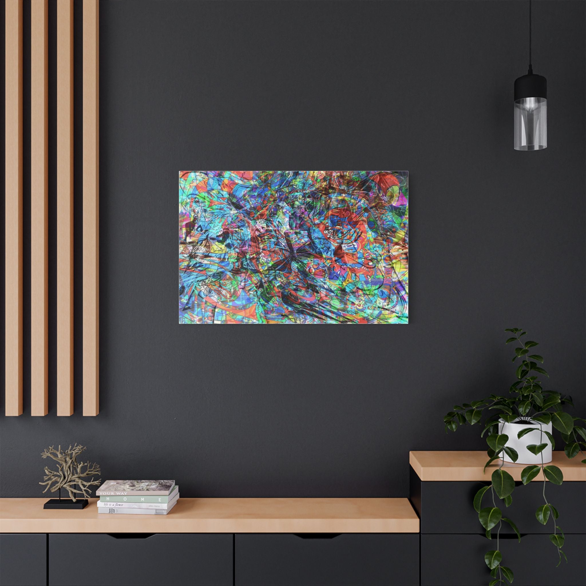 Now You're Stuck 7 Satin Canvas, Stretched