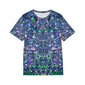 KAWABONGA All-Over Print Men's Athletic Jersey — Blue Green Abstract Kaleidoscope