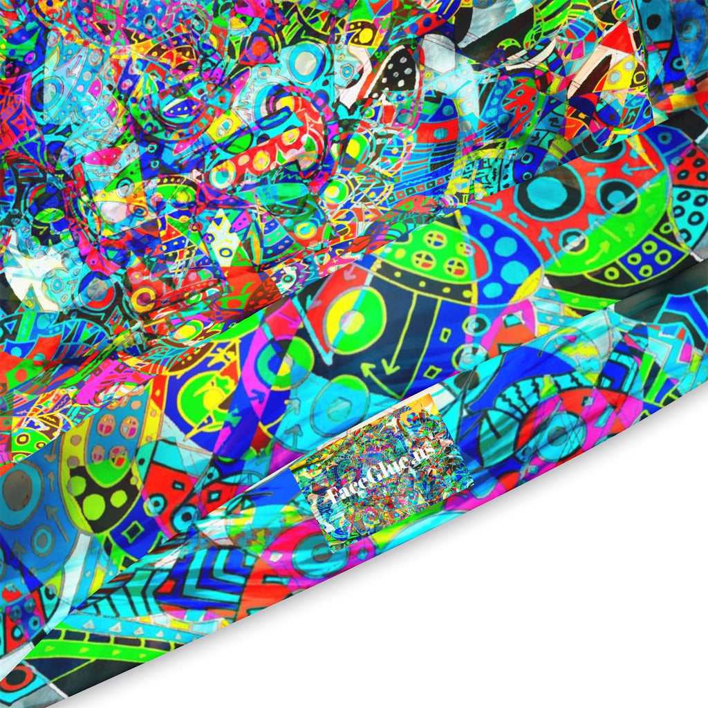 HYPERDIMENSIONAL SURFER - Psychedelic All-Over Print Hoodie — Vibrant Abstract Athletic Pullover