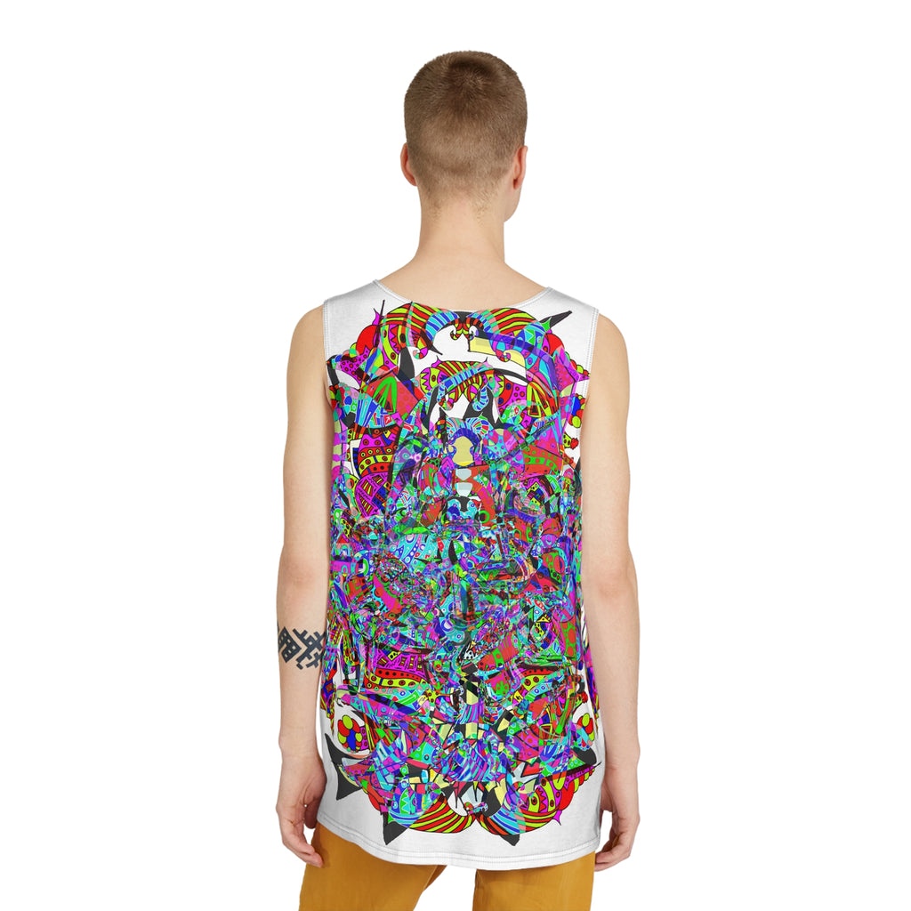 Neon Waffle Monster 12 Men's Tank (AOP)