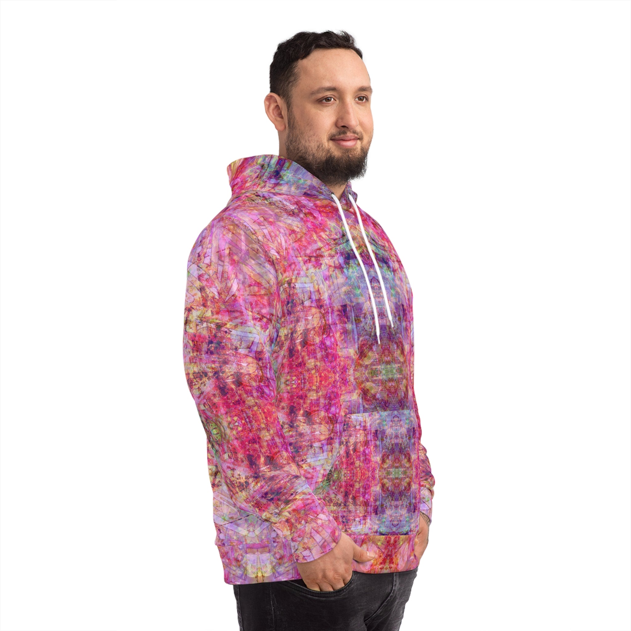 Beau If Ful M9 All-Over Print Hoodie — Vibrant Floral Abstract Fashion Hoodie