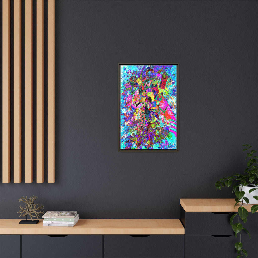 Love Monster Matte Canvas, Framed (Multi-color)