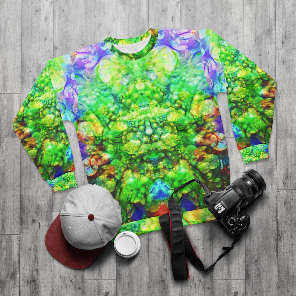 BASS IMMORTAL 30 - Psychedelic Green Kaleidoscope Sweatshirt