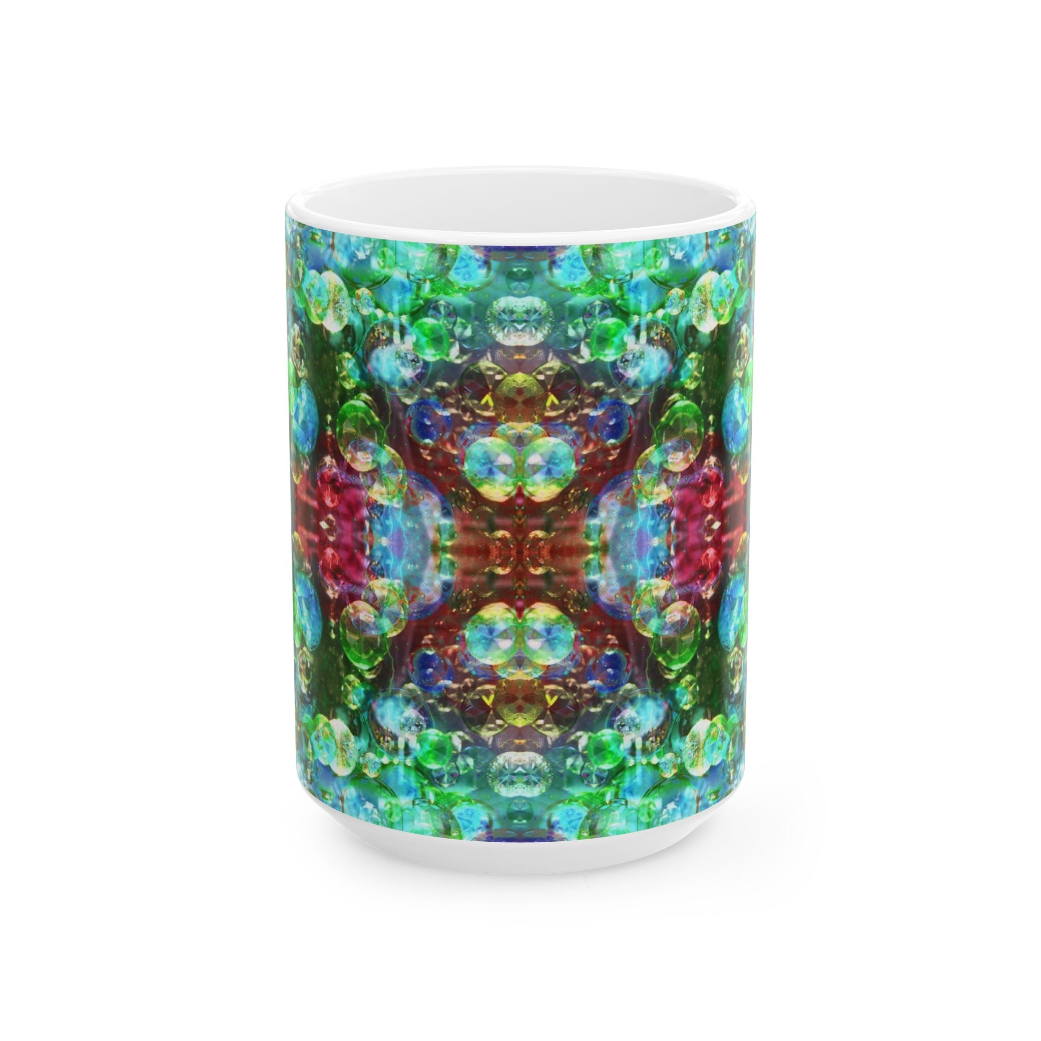Bubblescope Vision Ceramic Mug – Colorful Abstract 11oz & 15oz