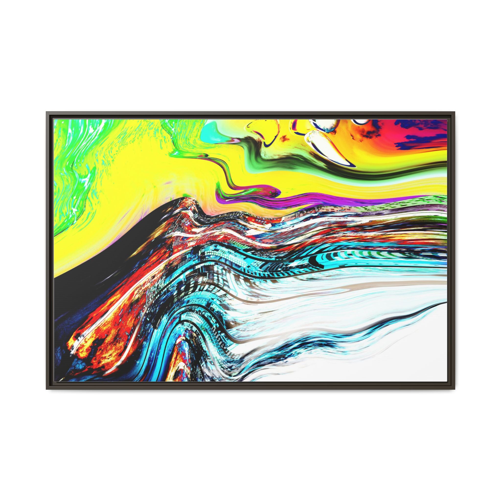 Slip And Slide Matte Canvas Framed Wall Art