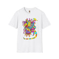 Neon Masquerade T-Shirt — Colorful Abstract Graphic Tee