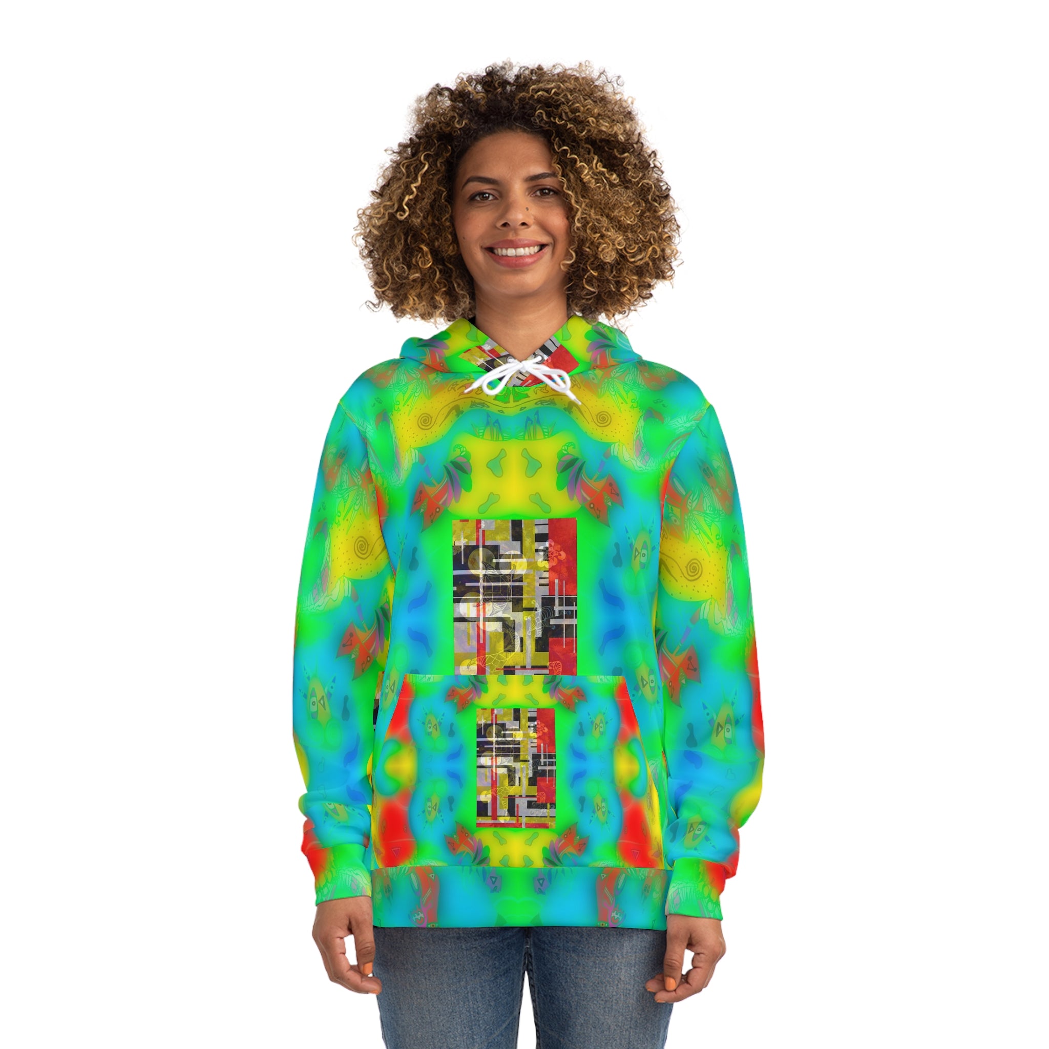 Super Novelty 453 - Psychedelic Tie-Dye Hoodie — Vibrant Abstract Graphic Pullover